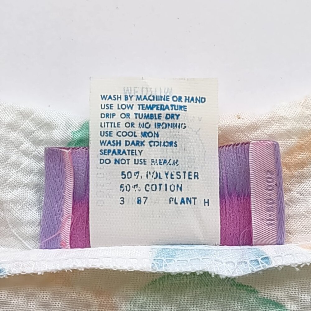 Vintage Beth Michaels Floral Seersucker & Lace Robe Cottage Garden  Medium NWOT - Picture 13 of 14